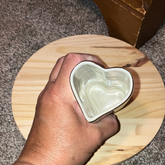 SHIBATA Japan Heart Shape Vase Birds & Flowers 6” Tall Colorful VINTAGE - Picture 5 of 7